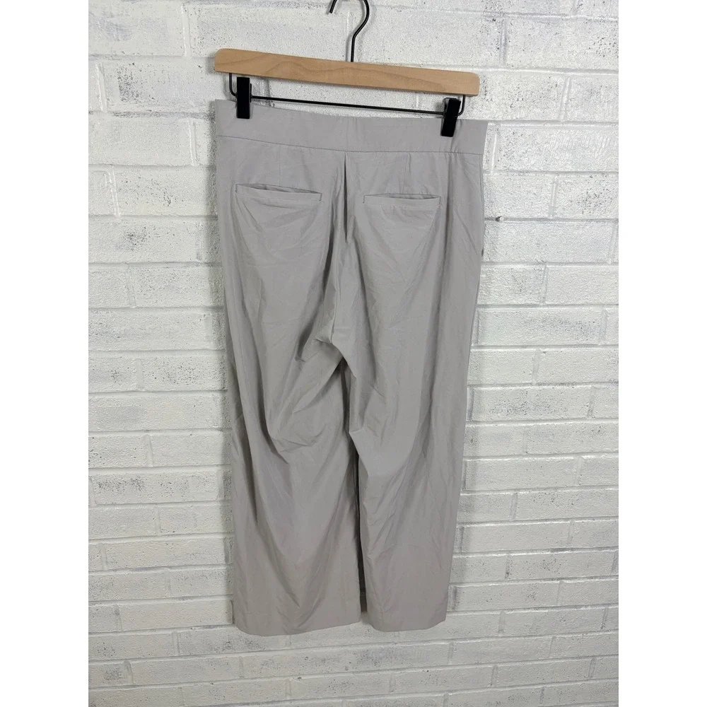 Athleta Tribeca Crop Pants Womens 4 Tern Gray Stretch Travel Work Ankle